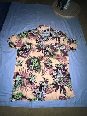 Star Wars The Mandalorian Grogu Baby Yoda Tropical Hawaiian Button Up Shirt